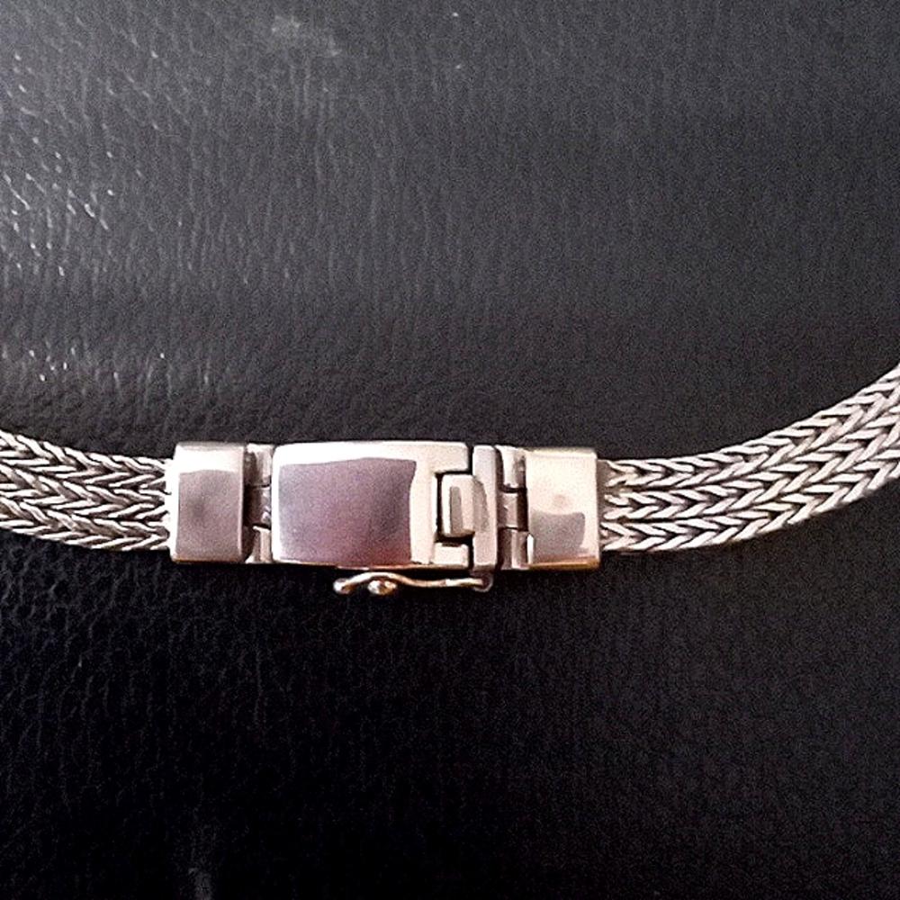 BALI LEGACY STERLING SILVER 3 ROW TULANG NAGA NECKLACE - Picture 3 of 6